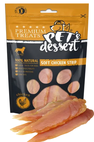 Pet s Dessert Dog Soft Chicken Strips 80g LSC-01