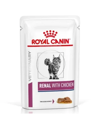 ROYAL CANIN Renal Feline cu pui 12 x 85 g hrana umeda dietetica pentru pisici cu insuficienta renala cronica
