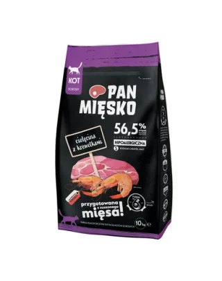 PAN MIĘSKO Sac hrana pisici, cu vitel si creveti S 2x10 kg