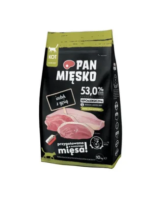 PAN MIĘSKO Hrana uscata pentru pisici, cu curcan si gasca S 2x10kg