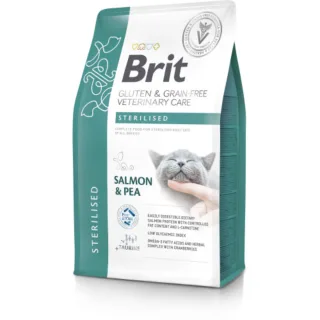 BRIT VD Sterilised, Somon, dietă veterinară, hrană uscată fără cereale pisici sterilizate, 5kg