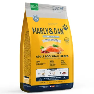 MARLY&DAN Adult Small Breed, XS-S, Somon, hrană uscată fără cereale câini, 4kg