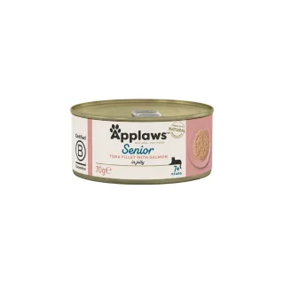 APPLAWS Senior, Ton și Somon, conservă hrană umedă pisici senior, (în aspic), 70g