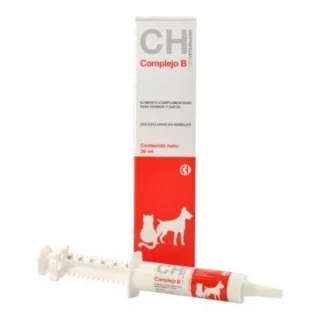 CHEMICAL IBERICA Vitamina B Complex, supliment multivitamine, piele & blană câini, pastă orală CHEMICAL IBERICA Vitamina B Complex, XS-XL, supliment multivitamine, piele & blană câini și pisici, seringă gradată, 30ml pastă orală