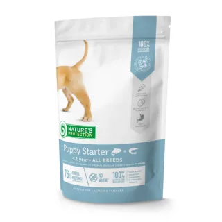 NATURES PROTECTION Puppy Starter, XS-XL, Somon și Krill, hrană uscată câini junior NATURES PROTECTION Puppy Starter XS-XL, Somon și Krill, hrană uscată câini junior, 2kg