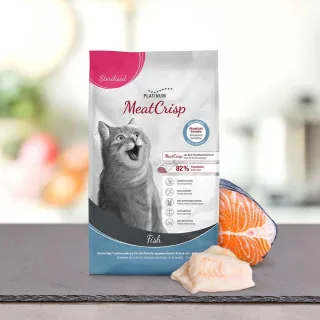 PLATINUM MeatCrisp Sterilised , Pește, hrană uscată pisici sterilizate, deshidratat, 1.5kg