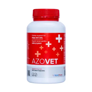 AZOVET, supliment sistem renal câini  și pisici, capsule AZOVET, XS-XL, supliment sistem renal câini și pisici, flacon, 120 capsule