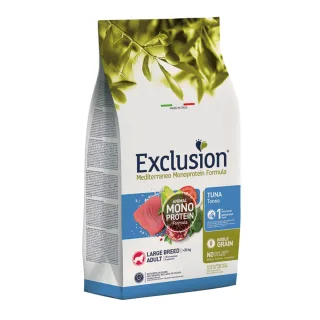 EXCLUSION Mediterraneo Monoprotein Formula Large Breed, L-XL, Ton, hrană uscată monoproteică câini, 12kg