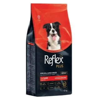 REFLEX Plus Medium & Large Breed, M-XL, Miel, hrană uscată câini, 12kg