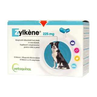 VETOQUINOL Zylkene 225mg, supliment sistem nervos & calmante câini, capsule VETOQUINOL Zylkene 225mg, M-XL, supliment sistem nervos & calmante câini, cutie, 10 capsule