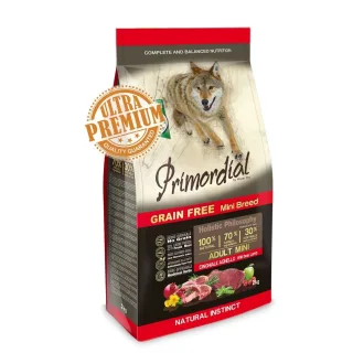 Primordial Grain-Free Holistic Dog Adult Mini, Mistret & Miel, 2 kg