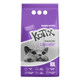 Asternut igienic pentru pisici bentonita Kotix, 10l, aroma Lavanda