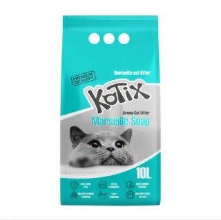 Asternut igienic pentru pisici bentonita Kotix, 10l, aroma Sapun de Marsilia