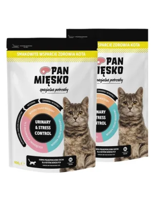 PAN MIĘSKO Hrană uscată pentru pisici cu nevoi speciale Urinary &amp; Stress Control 2x800 g
