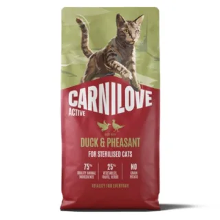 Hrana uscata pisici, Carnilove Active Cat Dry Duck  Pheasat Sterilised Adult All Breeds 6 kg