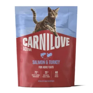 Hrana uscata pisici, Carnilove Active Cat Dry Salmon  Turkey Adult All Breeds 400 g