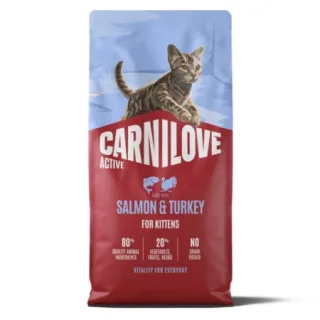 Hrana uscata pisici, Carnilove Active Cat Dry Salmon  Turkey Kittens All Breeds 6 kg