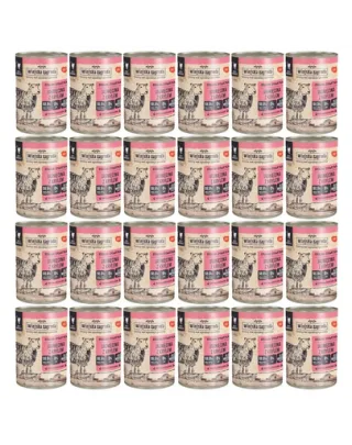 WIEJSKA ZAGRODA Conserva hrana pisici, cu miel si krill 24x400g