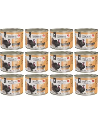 WIEJSKA ZAGRODA Hrană umedă monoproteică cu curcan pentru pisici 12x200 g