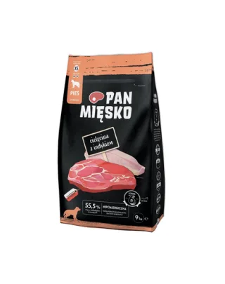 PAN MIĘSKO Hrana uscata pentru caini de talie mica, cu vitel si curcan 2x9 kg