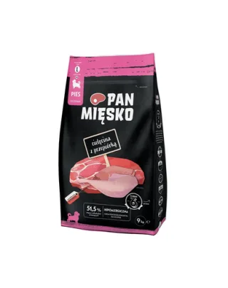 PAN MIĘSKO hrana catelusi cu vitel si prepelita L 2x9 kg