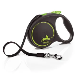 Lesa caini, Flexi, pana la 25 kg, M, 5 m, verde