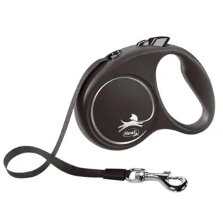 Lesa caini, Flexi, pana la 15 kg, S, 5 m, argintiu