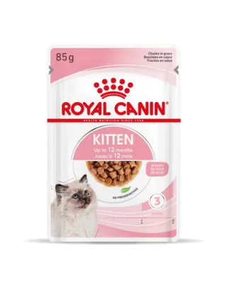 Royal Canin Kitten Instinctive In Gravy hrana umeda in sos pentru pisica, 12 x 85 g