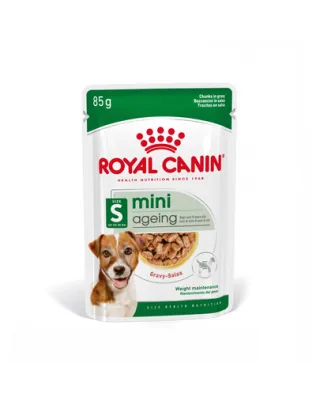 ROYAL CANIN Mini Ageing 12+ hrana umeda in sos pentru caini maturi de peste 12 ani, rase mici 24x85 g