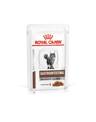 ROYAL CANIN Cat Gastro Intestinal Moderate Calorie 24 x 85 g hrană umedă pentru pisici cu tulburări gastrointestinale și tendință de supraponderabilitate