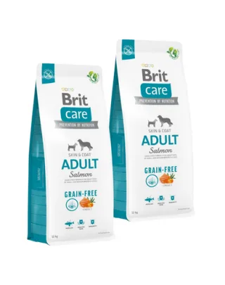 BRIT Care Grain-free Adult Salmon &amp; Potato 2 x 12 kg hrană câini adulți, cu somon