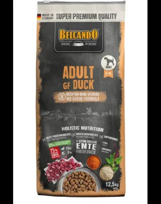 BELCANDO Adult Grain Free Duck 12,5 kg hrană uscată pentru câini adulți, fără cereale, cu rață