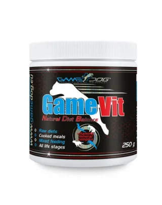 GAME DOG Vit 250 g vitamine și minerale pentru câini de toate vârstele, sub formă de pulbere