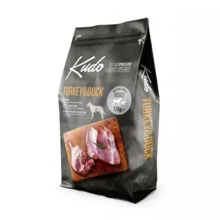 Hrana uscata pentru caini Kudo Adult Medium-Maxi cu curcan  rata 12 kg