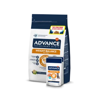 Dieta Veterinare Caini, Advance Veterinary Diets Dog Weight Balance Mini, 1.5 kg + 2x Advance Veterinary Diets Dog Weight Balance, 150 g