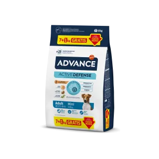 Hrana Uscata Caini, Advance Dog Mini Adult, 7+1 kg