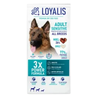 Hrana uscata pentru caini Loyalis Adult Sensitive cu miel 3 kg