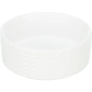 Castron ceramic pentru caini  pisici Trixie Alb 0,4 l   13 cm