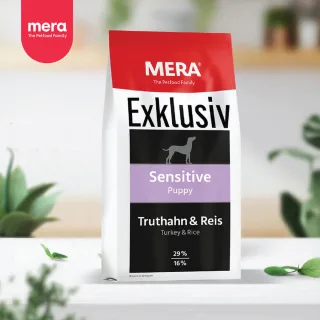MERA Exklusiv Sensitive Puppy, XS-XL, Curcan și Orez, hrană uscată câini junior, 15kg