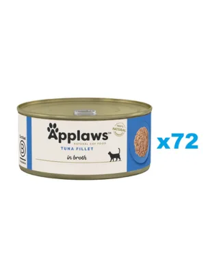 APPLAWS Cat Adult Tuna Fillet in Broth conserva mancare pisica 72x70 g file ton in supa