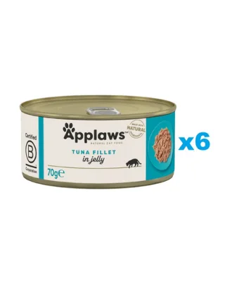 APPLAWS Cat Adult Tuna Fillet in Jelly Hrana pisica, cu ton in aspic 6x70g