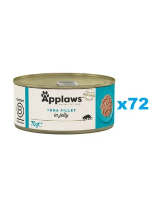 APPLAWS Cat Adult Tuna Fillet in Jelly Set conserve pisica, cu ton in aspic 72x70g