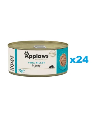 APPLAWS Cat Adult Tuna Fillet in Jelly Mancare umeda pentru pisici, cu ton in aspic 24x70g
