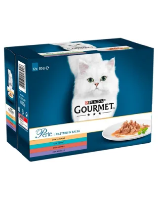 GOURMET Perle Collection Hrana umeda in sos pentru pisici adulte 12x85g