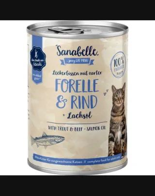 SANABELLE Trout&amp;Beef 400 g conserva pentru pisica, pastrav si vita