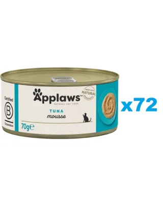APPLAWS Cat Adult Mousse Tuna Set conserve pentru pisici, mousse cu ton 72x70 g