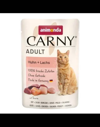 ANIMONDA Carny Adult Plic cu pui și somon 85 g hrană umedă pentru pisici