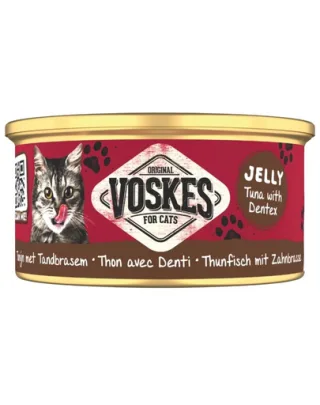 VOSKES Jelly Tuna with Dentex 85 g hrană umedă complementară pentru pisici, cu 100% ton și dentex în jeleu
