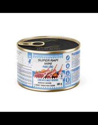 SUPER RAFI Mini Pure Line cu miel și cartof dulce 185 g hrană umedă pentru câini de talie mică