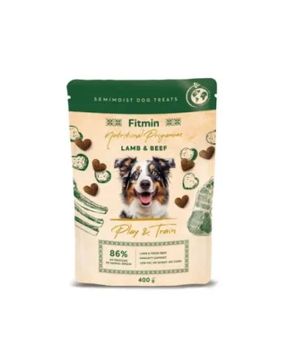 FITMIN NP Play and Train Lamb and Beef 400 g recompensă pentru antrenament cu miel și vită